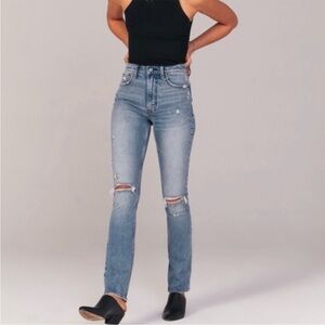 Abercrombie & Fitch 90s Skinny High Rise Distressed Jeans, size 6/28